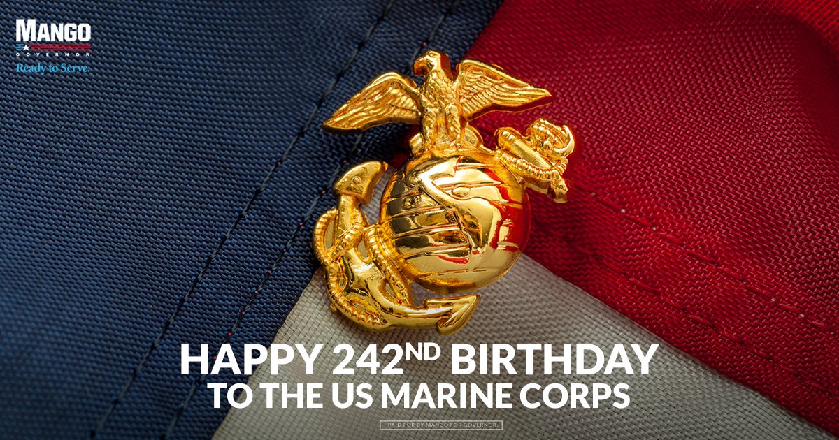 restoredreampac's tweet photo. Happy 242nd Birthday Marines #ReadytoServe #RestoreTheDream #Mango18 #PAgov #Marines #USMC #SemperFi https://t.co/wEM34ndoUa