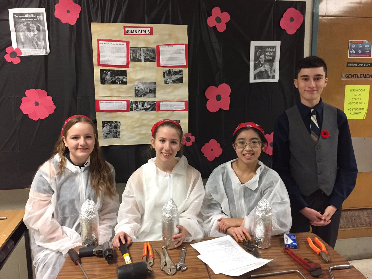 LoweryTrustee's tweet photo. Heartfelt Remembrance Day service at RS McLaughlin @MCVITweets     @DurhamDSB. Students engaged and creative https://t.co/b4SKk0k62Q