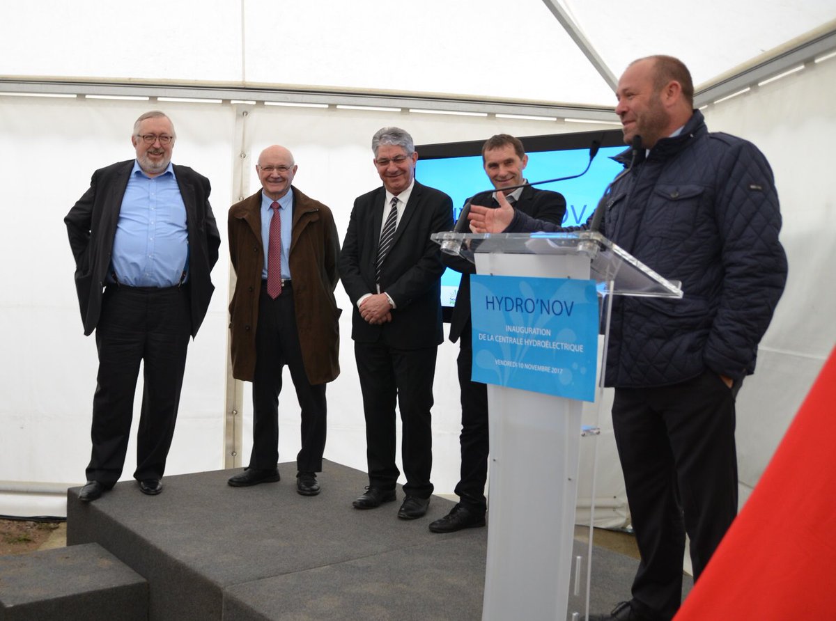 DUTRUCPhilippe's tweet photo. Inauguration centrale hydraulique innovante hydronov de #seolis avec aide @NvelleAquitaine https://t.co/wUA1660IKi