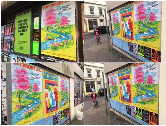 flyingleaps2016's tweet photo. New flyingleaps' artist #magdaarcher hits the streets of #Bristol #antibrexitdanceoff #itskindalikeheaven https://t.co/6J42gXw7KK