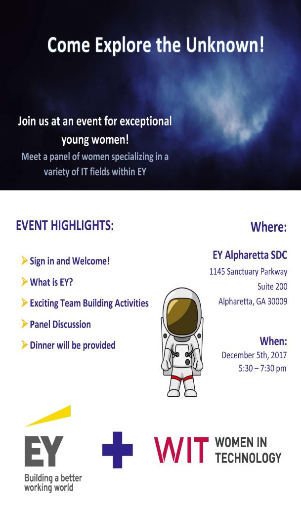 WIT_Girls's tweet photo. Join #WITGirls for an BTS event at @EY_US on 12/5 where students will explore #IT fields at EY. Register today! https://t.co/LbwfO2xhfQ https://t.co/i4uoWkJZEL