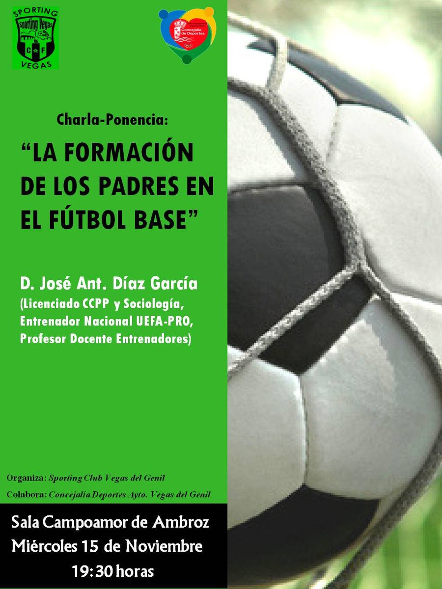 _Iundenia's tweet photo. Interesante charla de un tema que preocupa a todos los entrenadores de fútbol base. No te la pierdas! https://t.co/h8K00kckls
