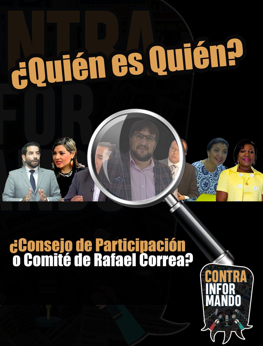 ContraInfoEc's tweet image. .@CPCCS o Comité de @MashiRafael? ¡El necesario fortalecimiento del Consejo pasa por tener a nuevos consejeros que representen verdaderamente al pueblo! contrainformando.wordpress.com/2017/11/09/con…