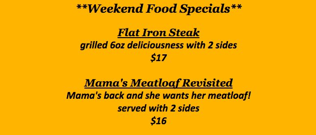 thelimerickpub's tweet photo. Chef John is back at it again with the wicked weekend specials! Get em' before they're gone! @WheatonMD #Foodie #DMV #SilverSpring #Steak #Meatloaf https://t.co/Y4fmhx2VBv