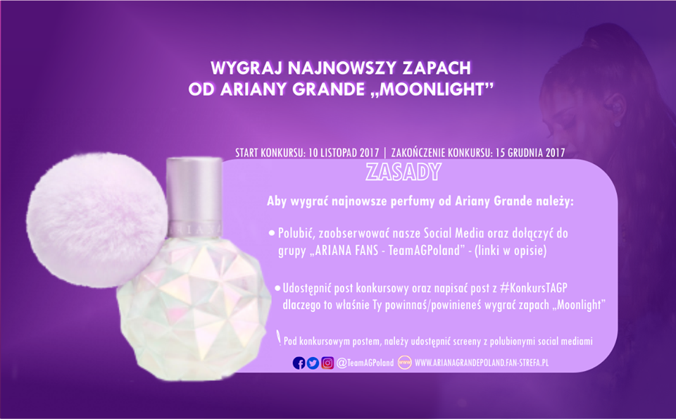 TeamAGPoland's tweet photo. Naszą wspaniałą niespodzianką dla Was jest..... KONKURS NA 'MOONLIGHT'!!! 
 
Do wygrania będzie wersja 30ml/50ml (w zależności od chętnych) oraz album DW! 

Czekamy na Wasze zgłoszenia! Konkurs będzie trwał od 10.11.2017 do 15.12.2017 🙈

Co należy zrobić, aby wziąć udział? 👇👇 https://t.co/K9uEm0lhKi