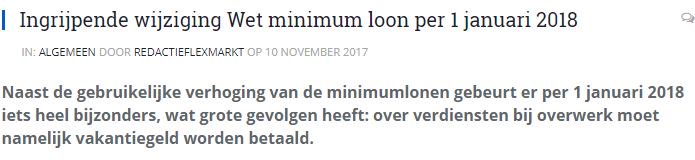 Henkg58's tweet photo. Ingrijpende wijziging Wet minimum loon per 1 januari 2018
zie https://t.co/vZqRPprVVn https://t.co/hO9Tmu13YI