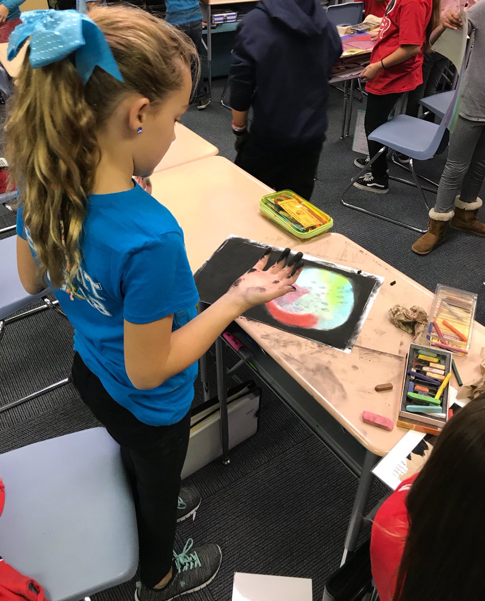 brookeKcooper's tweet photo. "Art &amp; the Cosmic Connection" is a great way to make learning fun by integrating science and art! The 5th graders at Bryant Ranch loved it! https://t.co/neprw4ahtV
