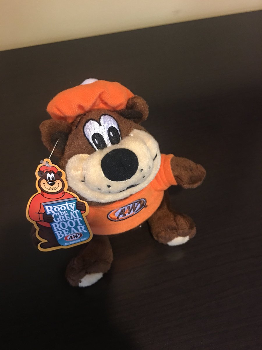 awrestaurants's tweet photo. Alright next question- now we’ve got a little Rooty that needs a home! We’ll pick a winner for this one randomly. Q4: how many Floats do you think you could drink in one sitting? #FloatAFriend https://t.co/vskOFQHNMx