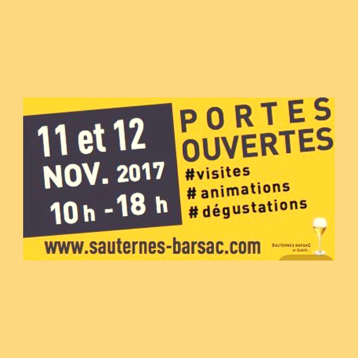 CVillefrancheG's tweet photo. Château Villefranche sera heureux de vous accueillir le 11 et 12 novembre prochain 🏰 #Barsac #Sauternes #PortesOuvertesDeSauternes https://t.co/QrAi64cfeb