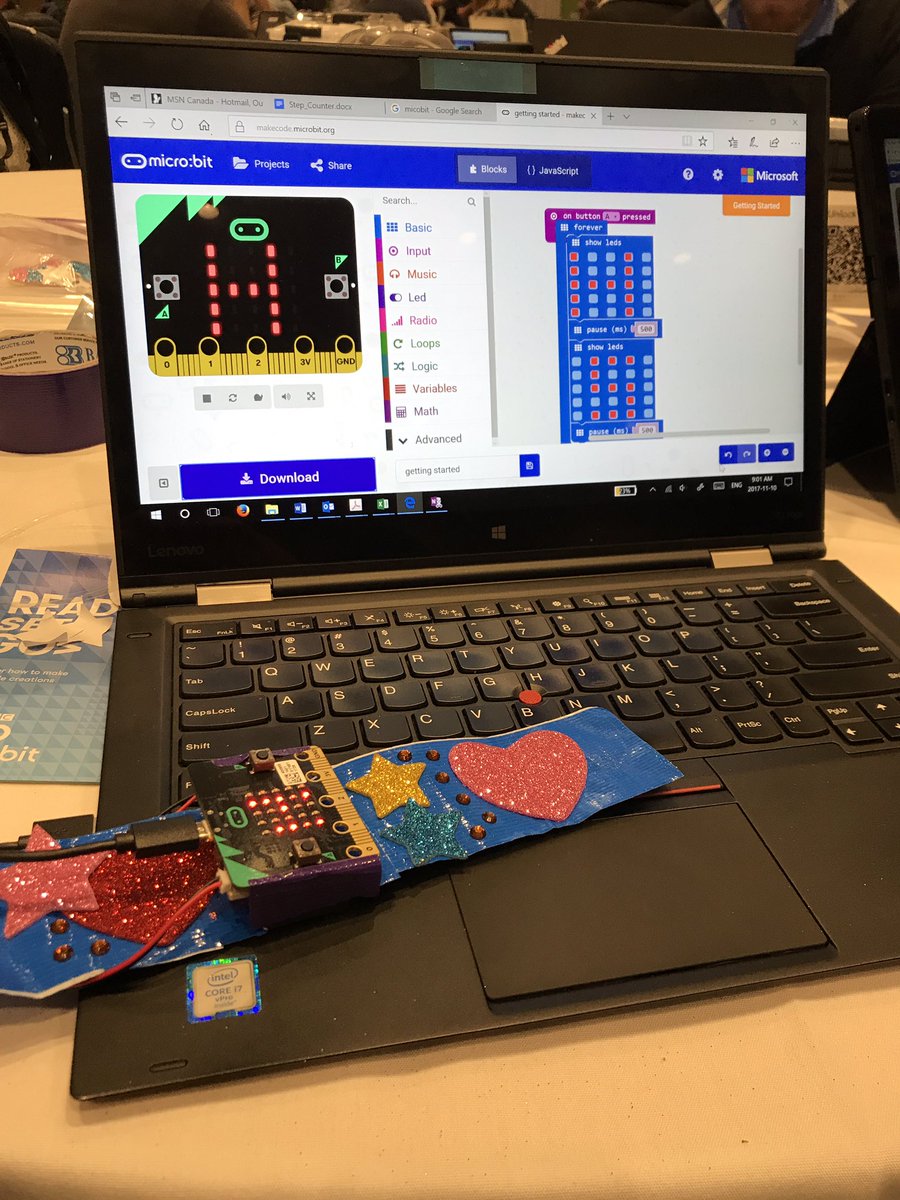 Creating step counters, <a href="/WestVanSchools/">WestVanSchools</a> IT enjoying the exercise <a href="/microbit_edu/">Micro:bit Educational Foundation</a> #it4k12 #westvaned @bcerac