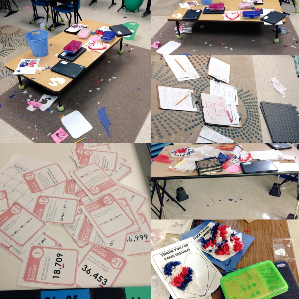 SchultzHartley3's tweet photo. Sorry about the mess, but we are learning here. #whatrealclassroomslooklike #chaosissometimesokay #multitasking #learninggrowshere https://t.co/u0EsCkZmkf