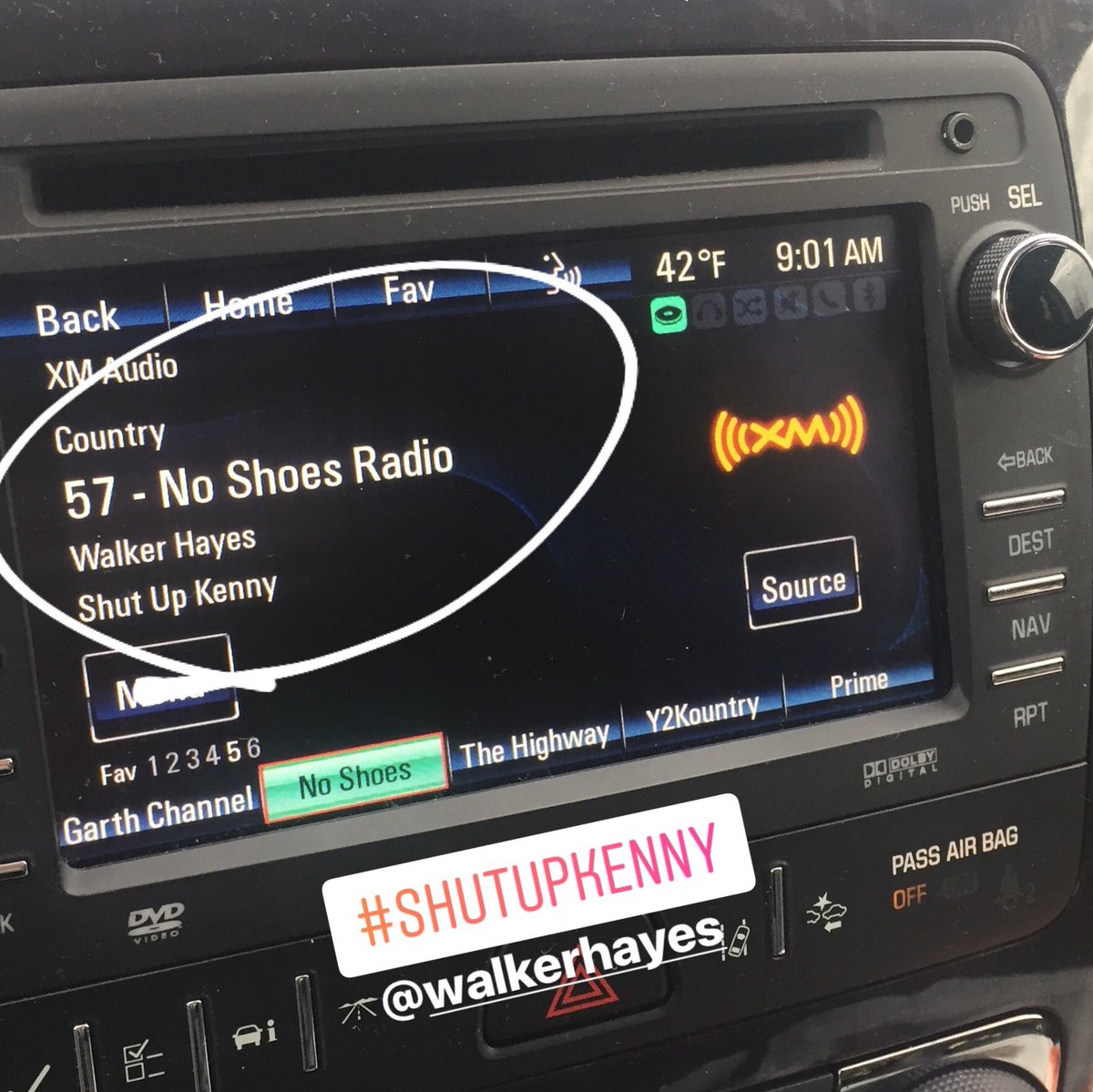 alybarker23's tweet photo. Fun surprise this morning to hear #ShutUpKenny by @walkerhayes on @kennychesney SiriusXM No Shoes Radio!!! 👊🏻 This song is 🙌🏻🙌🏻-check it out! #ijustkeeplovingher #andhatingyou https://t.co/B36aoPMFgY