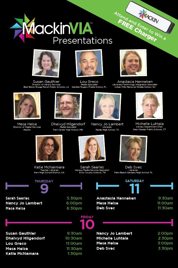 MackinLibrary's tweet photo. Thank you to all our fantastic @MackinVIA presenters! @aasl #AASL17 #AASL2017 https://t.co/kNEJl4xx8j