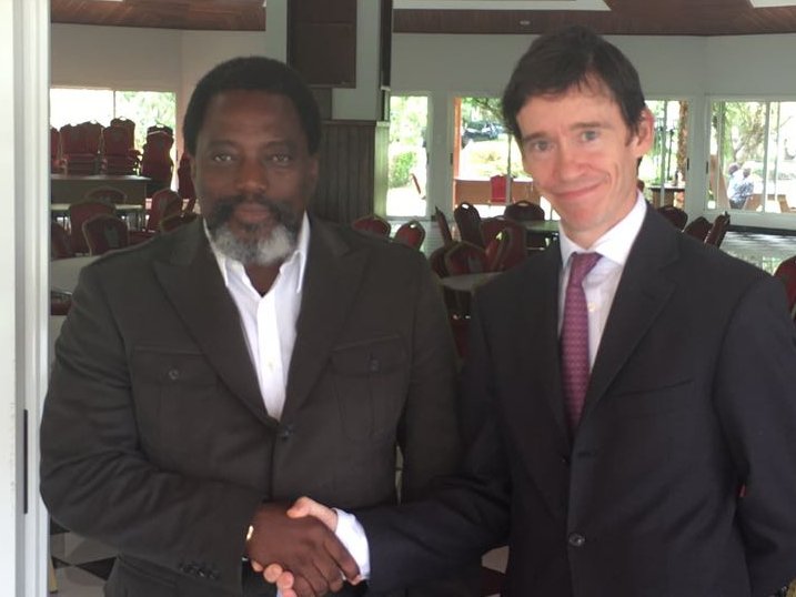 JohnMurton's tweet photo. Entretien très intéressant avec Président Kabila et notre ministre @RoryStewartUK - discussion sur développement, élections. Toujours bon de parler et échanger des points de vue https://t.co/yLILdWZ6YT