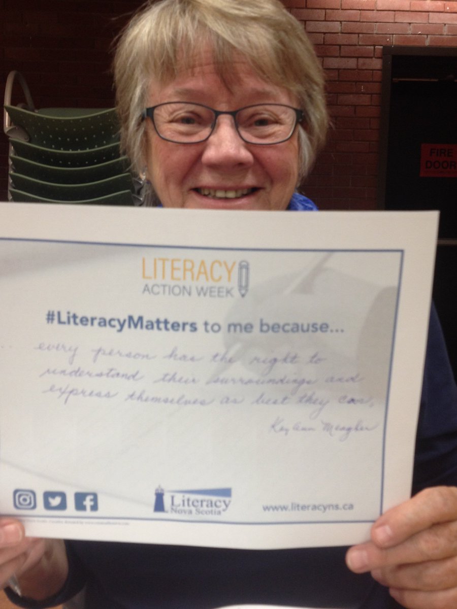 HalifaxHCLN's tweet photo. #LiteracyMatters because every person has the right to understand their surroundings and express themselves as best they can. #LAW2017 @literacyns1 @hfxpublib @NSLAE @MikeSavageHFX @StephenMcNeil https://t.co/r17L7ehXlG