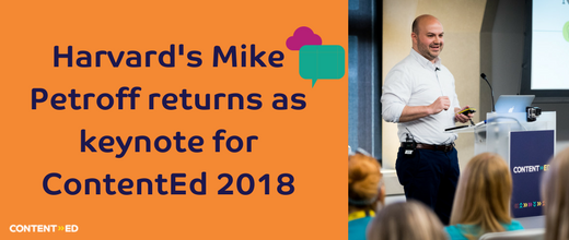 picklejar's tweet photo. We're welcoming back Harvard University's @mikepetroff to ContentEd next year! 

See what Mike had to say about #ContentEd17 and returning next year in June on the @ContentEdLive blog: https://t.co/JLGb7x8DO9 https://t.co/PCD5cH2YW5