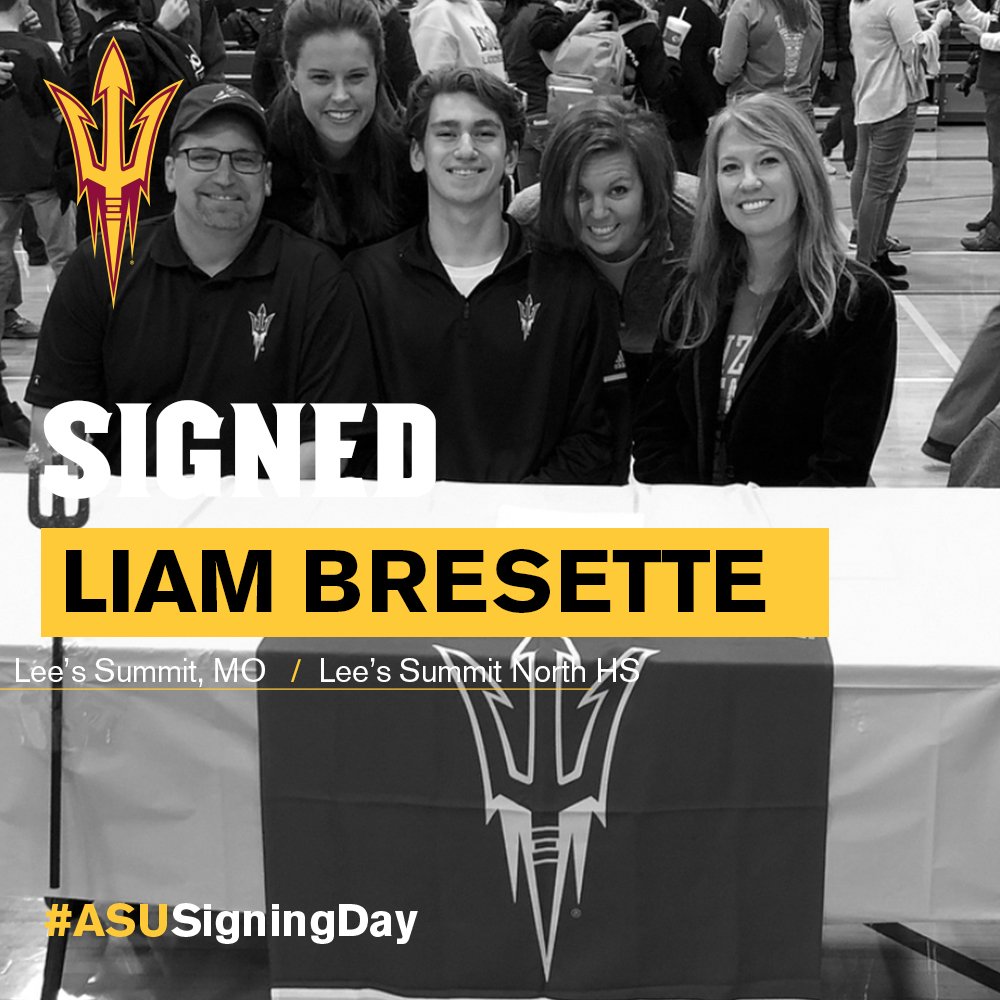 ASUSwimDive's tweet photo. You thought we were done announcing good news this morning! Even more future Sun Devils to welcome, including Liam Bresette & @KhalilFonder! #SunDevilMomentum #ASUSigningDay https://t.co/AhBlHhTDaI