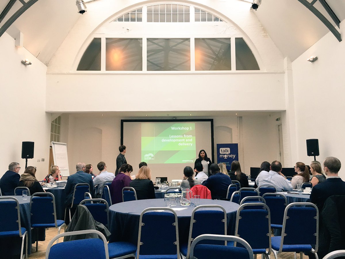 TheMoneyCharity's tweet photo. Fantastic #WWFSharing event today with @FinCapStrategy. Shirin and Steph loved sharing their experiences of the What Works Workshops with everyone, and hearing about other projects! https://t.co/bULWTNMErQ
