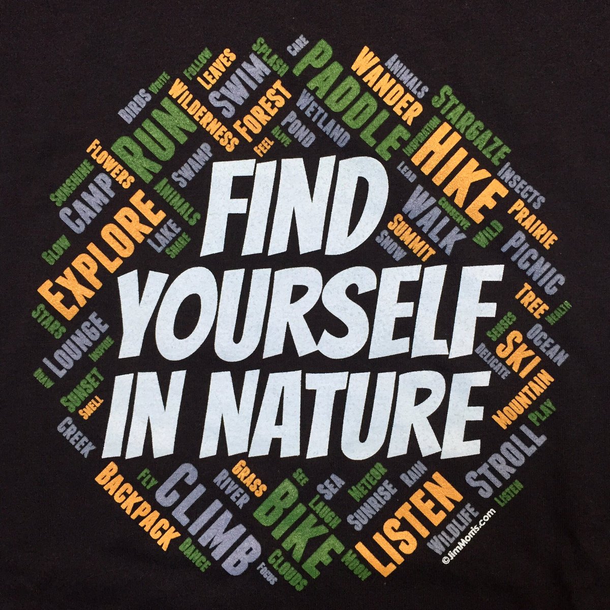 wildlifetshirts's tweet photo. Find yourself in nature! New design hot off the press 🔥
#findyourselfinnature #tshirt #shirt #wordcloud #wildlife #vintagestyle #boulder #colorado #bouldercolorado #environment #silkscreen #screenprinting #screenprint #environmentalart #bike #climb #backpacking #getoutside https://t.co/g4Unh1JyXq