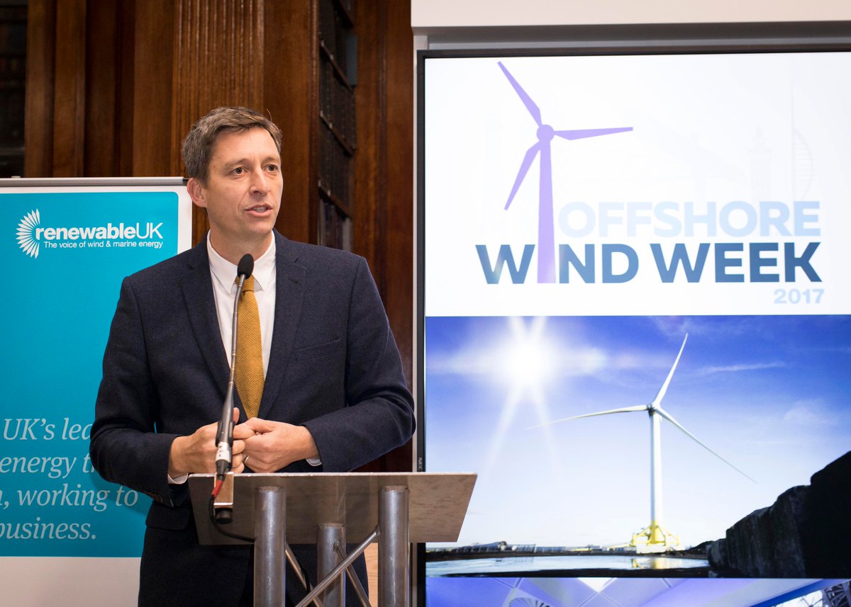 RenewableUK's tweet photo. New pictures from our #OWW2017 reception in Westminster, a great celebration of UK offshore wind industry. Thank you to our speakers Minister Claire Perry, UK Special Representative for Climate Nick Bridge &amp; Benj Sykes. Photography by @JamesKar_Pro https://t.co/dkKFKhyydE
