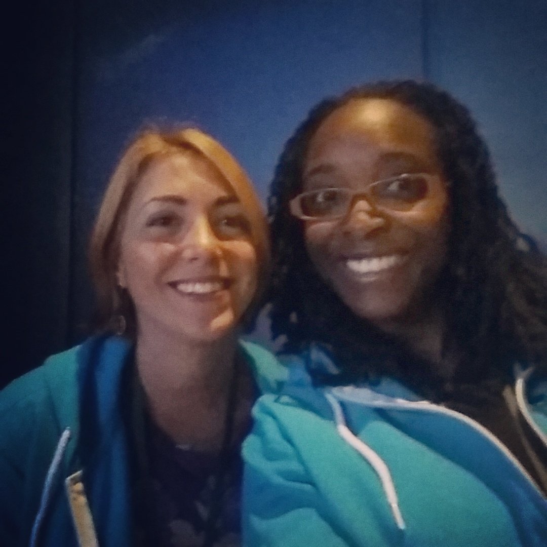 STEMPathways617's tweet photo. STEM Pathways program coordinator, Tiffany and Kingsborough Community College in New York representative, Vickie are having a great time volunteering at #iGEM2017 ! #STEMPathwaysImpact #BuildingtheSynBioCommunity https://t.co/FSlJBQRlPQ