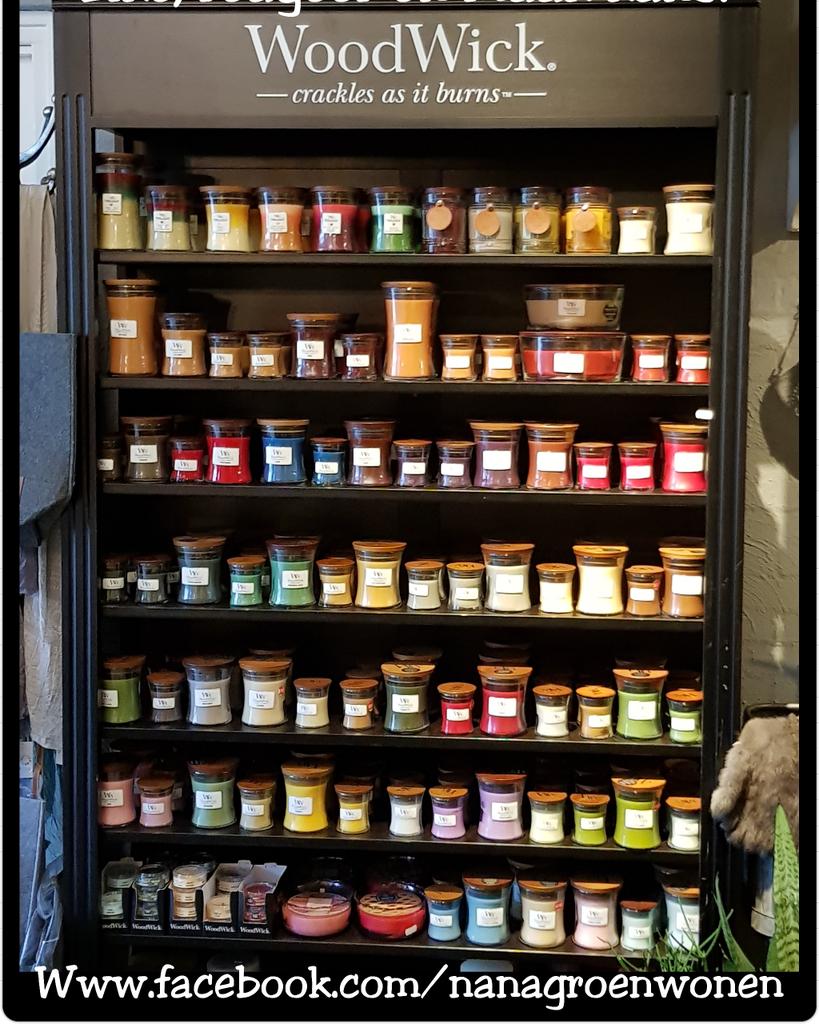 Wij hebben nu een leuke winactie op Facebook. Maak kans op 2 mini WoodWick kaarsen. facebook.com/nanagroenwonen