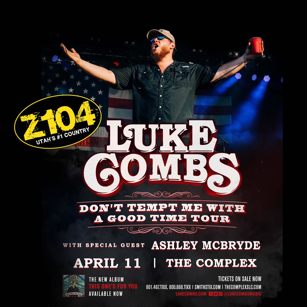Z104Country's tweet photo. #z104country welcomes #LukeCombs AND #AshleyMcbryde April 11 at #ComplexSLC Tickets on sale Fri Nov 17 #SmithsTix https://t.co/G5vIXjxOEB