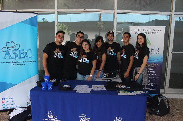 asec_uprb's tweet photo. Ayer se realizo la entrega de camisa a todos los miembros celebrando en grande los 30 años de aniversario. Todo estudiante que no pudo recoger su camisa tendrá hasta el jueves, 16 de noviembre. Gracias a todos por su apoyo y a nuestro auspiciador Becker. #TeamAsec #uprb https://t.co/q4Fy0k4QZw