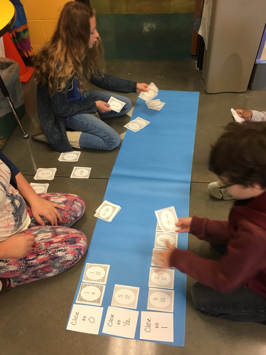 Holder5thgrade's tweet photo. Fraction discussions as students began to sort. @LBSharks @ISD5thGrade #nospecifics #teamwork https://t.co/Wy1vF6uAds