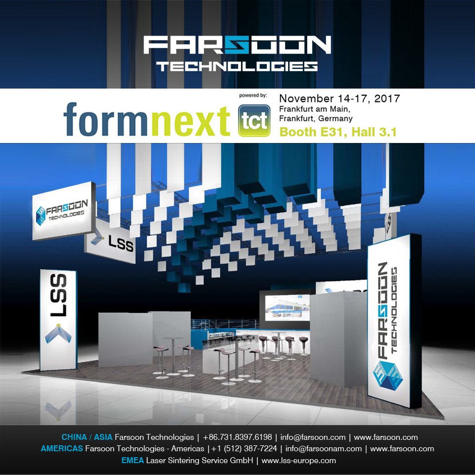 FarsoonAM's tweet photo. The countdown begins! Get your FREE tickets: https://t.co/SlCmEedNXi
@formnext_expo #Formnext #Formnext2017 #3dprinting #manufacturing #Farsoon #FarsoonTechnologies #AdditiveManufacturing #AdditiveManufacturingNews #3DprintingNews #OpenForIndustry #TCT #TCTMagazine https://t.co/bj7Hqk10HZ
