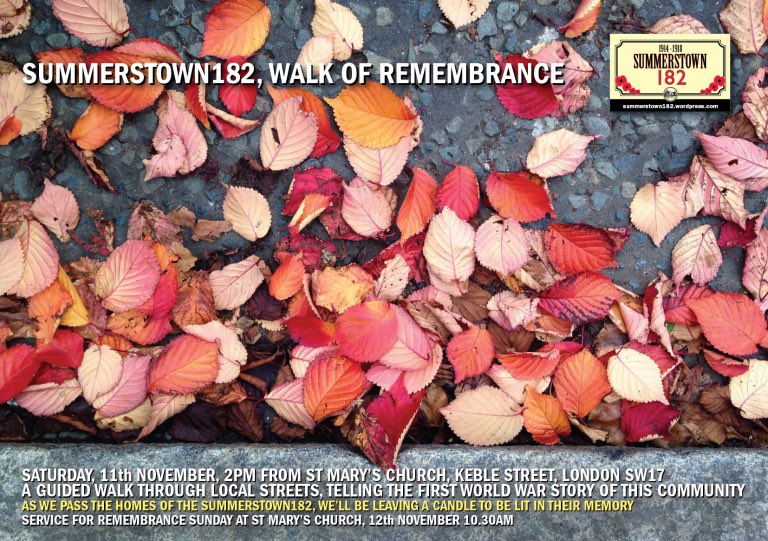 summerstown182's tweet photo. If you are fortunate enough to live in a house where one of the #Summerstown182 once resided, we will be leaving a candle at your door tomorrow - please light it this weekend in remembrance #REM182 #WW1 #Tooting #Earlsfield #Wandsworth https://t.co/8uzDoYtxzc