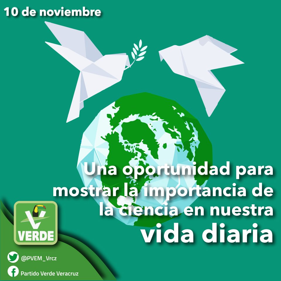 PVEM_Vrcz's tweet image. Hoy 10 de noviembre se conmemora el Día Mundial de la Ciencia para la Paz y el Desarrollo. Cada año se pretende renovar el compromiso de la sociedad mundial para la ciencia y el desarrollo.
#PiensaVerde