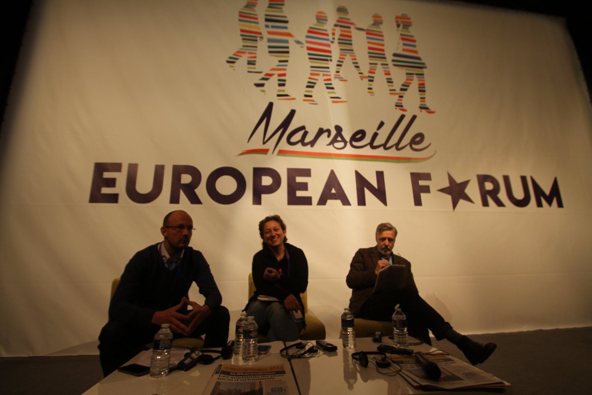 Left_EU's tweet photo. @eleonoraforenza is moderating the second panel on "One Europe for peace and freedoms" at the 1st European Forum in Marseille #MEF17 https://t.co/iPrJzJmjun