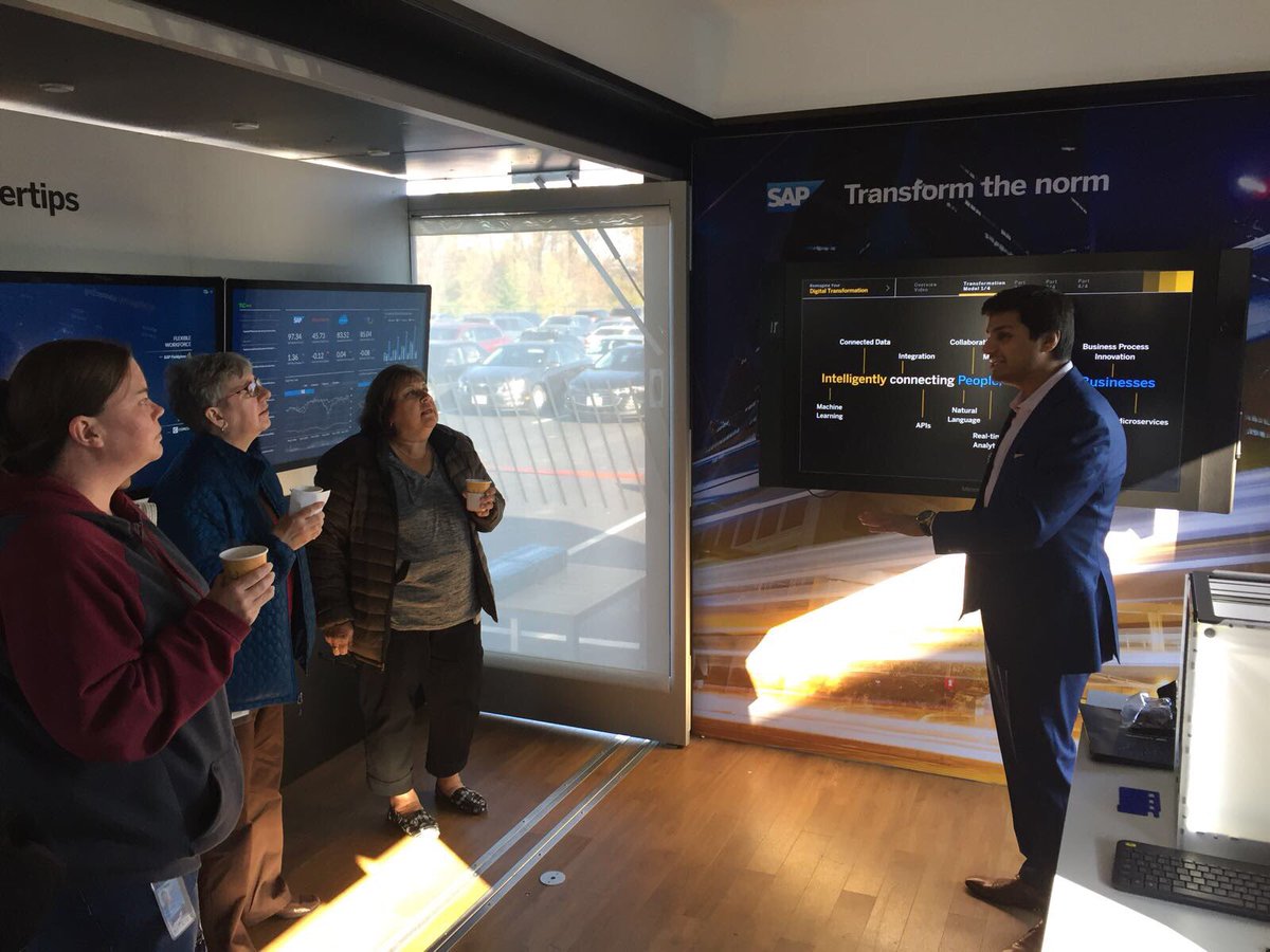 AliAGhumman's tweet photo. Amazing experience discussing intelligence and responsiveness in business processes with a major aviations company #SAPtour17 https://t.co/rdyUyVLiIg