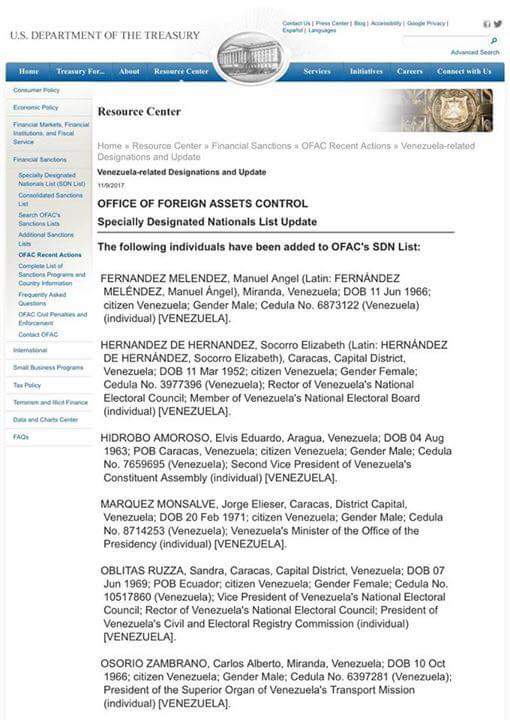 Blondy_Llanera's tweet photo. El Gobierno de EEUU ha publicado una nueva lista donde esta Isaías Rodriguez embajador de Venezuela en Italia https://t.co/CCdOn46IwU