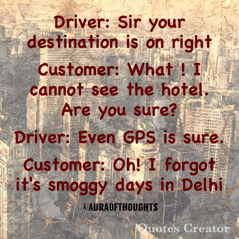 AuraofThoughts's tweet photo. @gayatri_gadre @_romilkapoor_ @criesnlaughter @aseemrastogi2 @Prasannakini @deepakonweb @swetasamota @kawibaba @niketsinha @gauri_mehendale @F_k007 @Aeshashah17 @Par_God @Aagan86 @babyandbeyondin @Lavmuses @akshata_b @monehartman @paaniniad @Nerdsvision09 Delhi NCR #PollutionDays #Satire #Smog #Tiniature #TinyStory #AmWriting #MeenalSonalWrites https://t.co/ATelh5Sraj