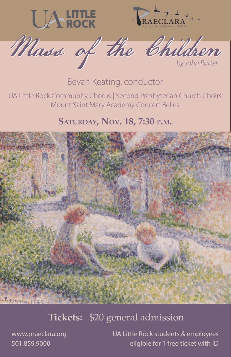 Praeclara_Arts's tweet photo. Get your tickets for what is going to be an evening of stunning music! #MassOfTheChildren https://t.co/jhrWoaKv3N