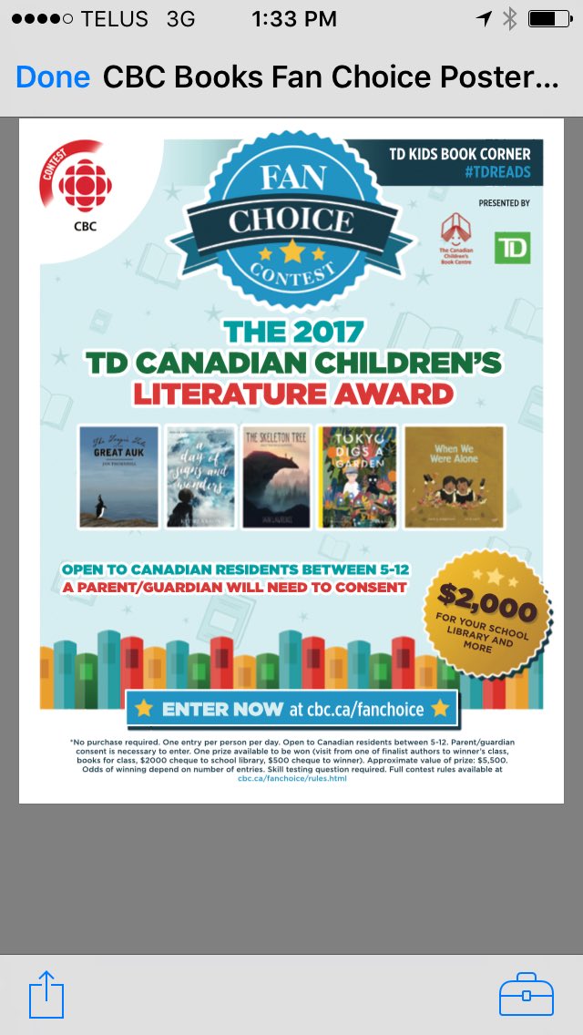 Great contest for families to support building their school's library.