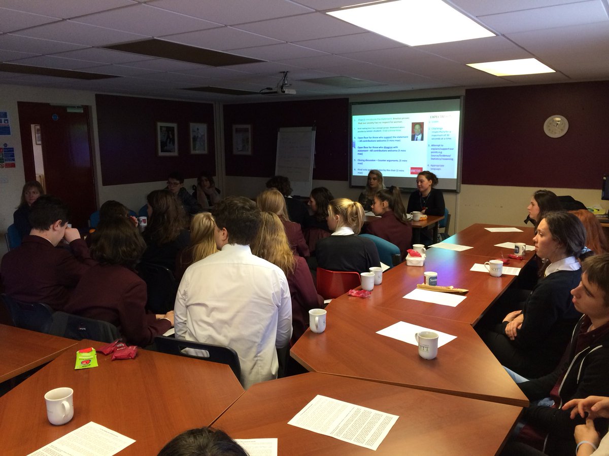 QKSKendal's tweet photo. Today the RS/Citizenship Dept’ launched #philocoffee. A fortnightly open debate facilitated by Year 12 for Year 9-11 students. Today’s discussion revolved around women’s status in society. All expertly led by Lula and Jessica. https://t.co/u13afePLJk