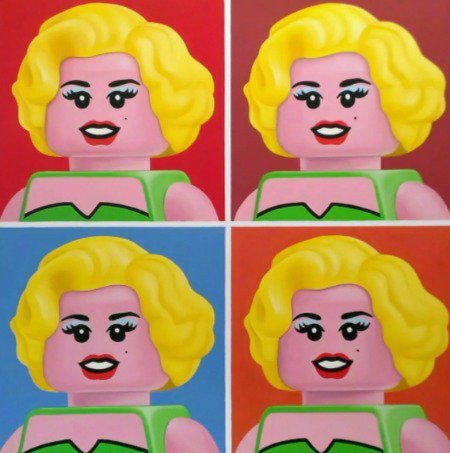 culturainquieta's tweet photo. Andy Warhol, Leonardo da Vinci, Botticelli, Piero della Francesca... pinturas clásicas recreadas con Lego https://t.co/QMkYJI4e2D https://t.co/FHiZByolOh