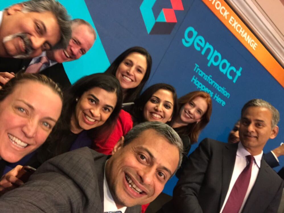 StacySim620's tweet photo. Great day this week @NYSE celebrating @Genpact 10 years listed by ringing the closing bell! https://t.co/yImAZQgW9I