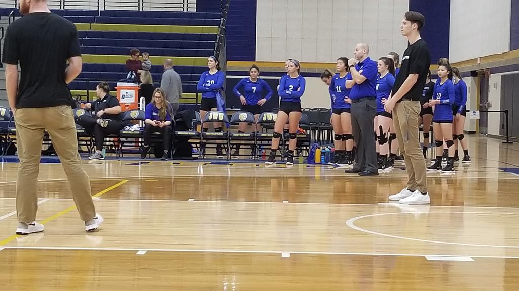 LittleEastConf's tweet photo. We're moments away from @UMassBostonVB taking on Tufts in the opening round of the #NCAA Tournament #LECwvb #d3vb https://t.co/WZkPxLXwBN