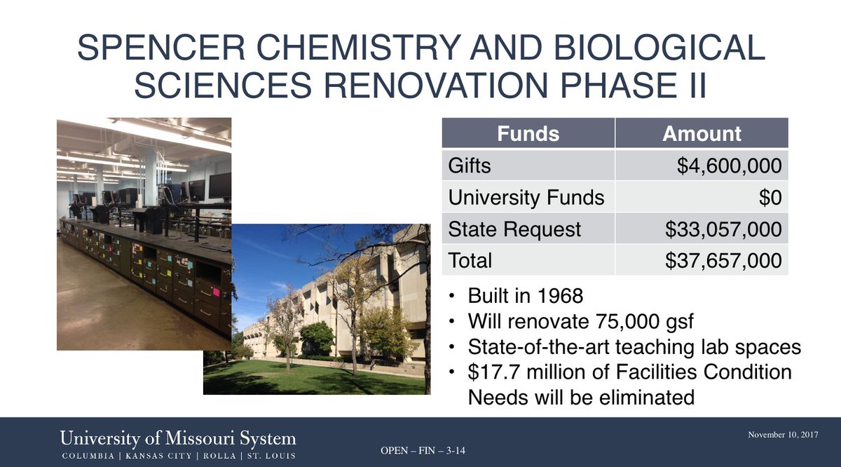 umcurators's tweet image. Next @UMKansasCity project is the Spencer and Chemistry Biological Sciences renovation Phase II, which focuses on state-of-the-art teaching lab spaces