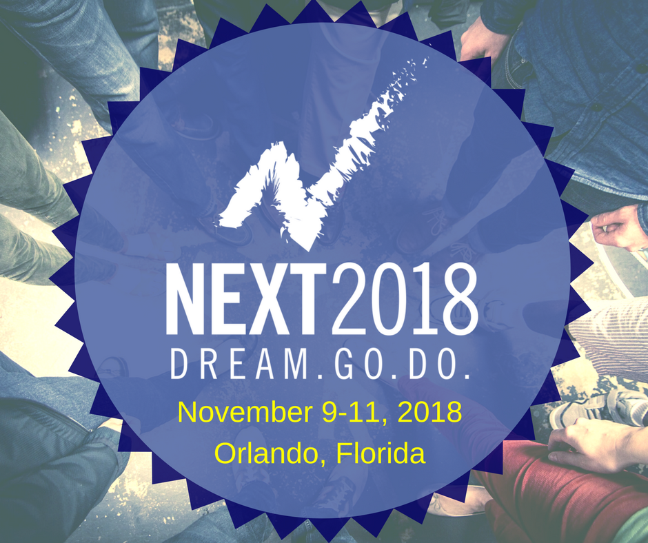 nextumc's tweet photo. SAVE THE DATE! NEXT 2018 will be November 9-11, 2018 in Orlando, FL. #nextumc https://t.co/2nCMuYshtd