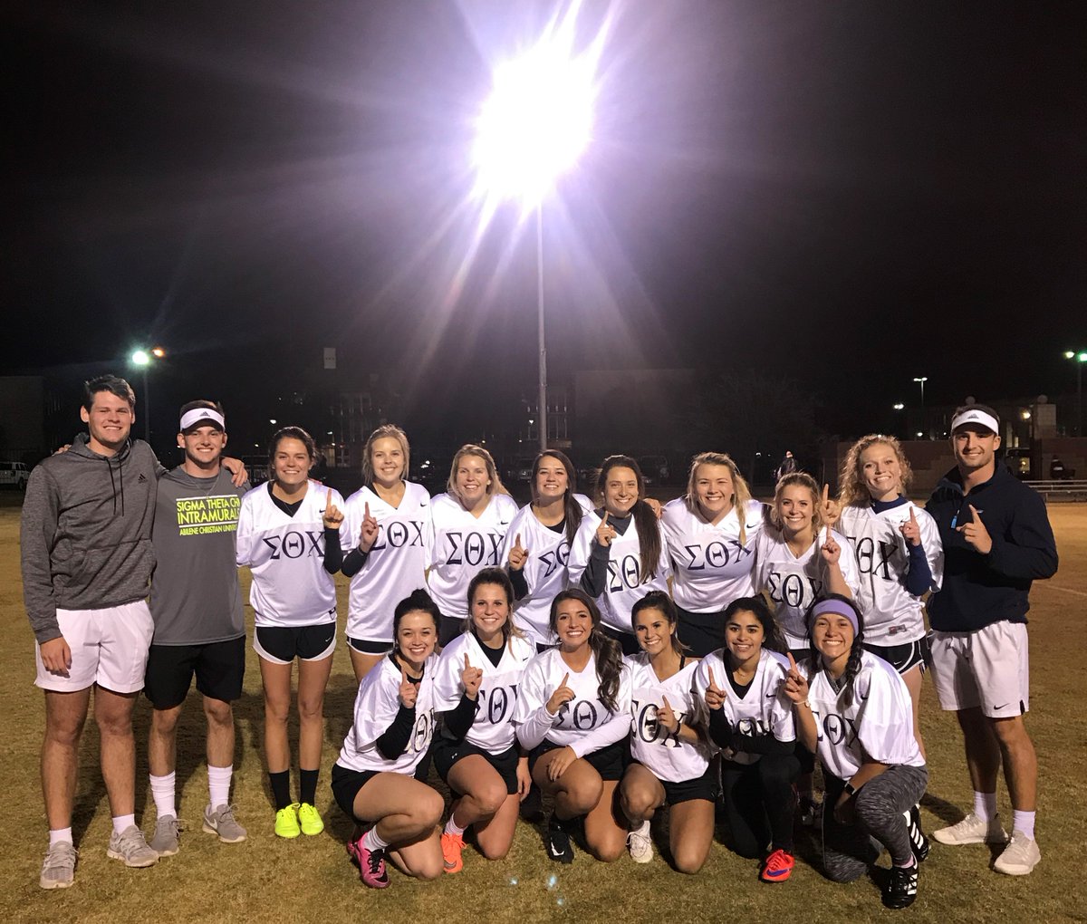 ACUintramurals's tweet photo. S/O to all the women's Flag Football and Pledge Football champions this year: Flossy Posse, Sigma Theta Chi, and the Squigs!! Was a fun year! Thank goodness we're inside now! #ACU #Intramurals https://t.co/k0zh29zZ1s