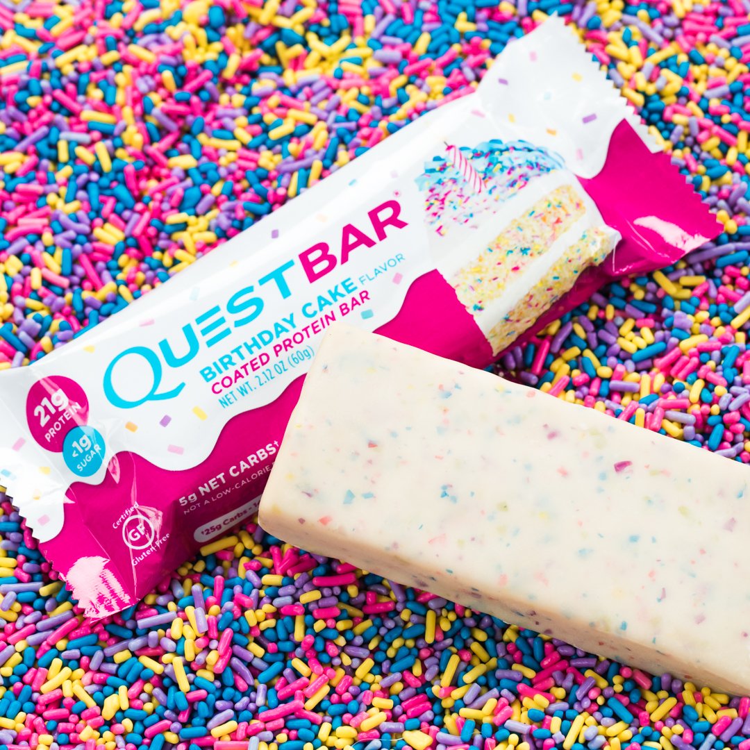 QuestNutrition's tweet image. RT for chance to win a box of the new Birthday Cake Quest Bars! TEN WINNERS! 🎂🎂🎂

Must be following @QuestNutrition to qualify. U.S. only. One winner a day for the next 10 days!