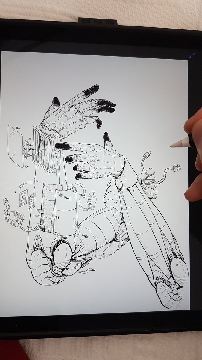 diegofriasdelv's tweet photo. PROSTHETICS II #illustration #robotics #drawing done on @Procreate #tech #hitec #johnkillink https://t.co/c5qh38UOxG
