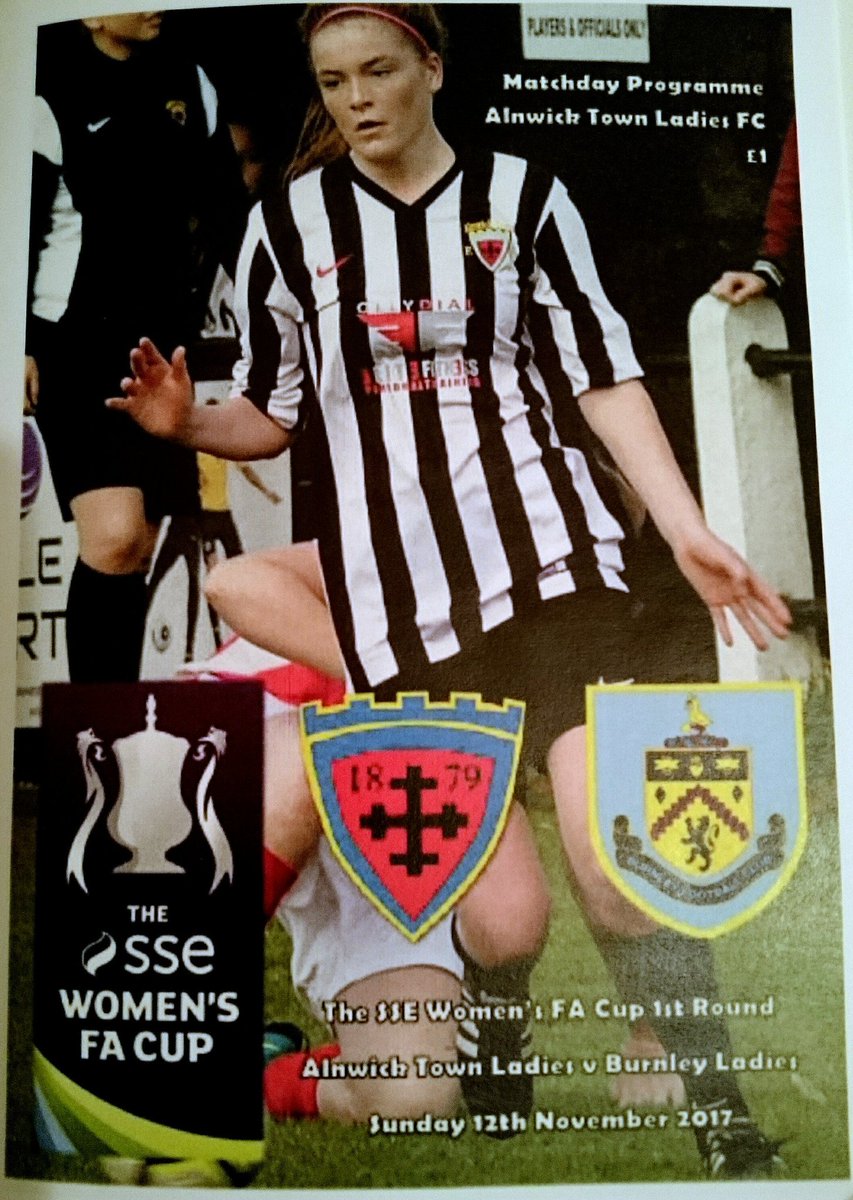 Matchday Programme is ready for Sunday's <a href="/SSEWomensFACup/">The SSE Womens FA Cup</a> 1st Round tie between <a href="/AlnwickTownLFC/">Alnwick Town Ladies</a> v @BFCLadies.

Cover features @larissa_brown2, photo by <a href="/Sportpix999/">Steve</a> 

@NonLgeProgs <a href="/alnwickgazette/">Northumberland Gazette</a> <a href="/NonLeagueCrowd/">Non League Crowds</a> 

#Alnwick #Burnley #SSEWomensFACup