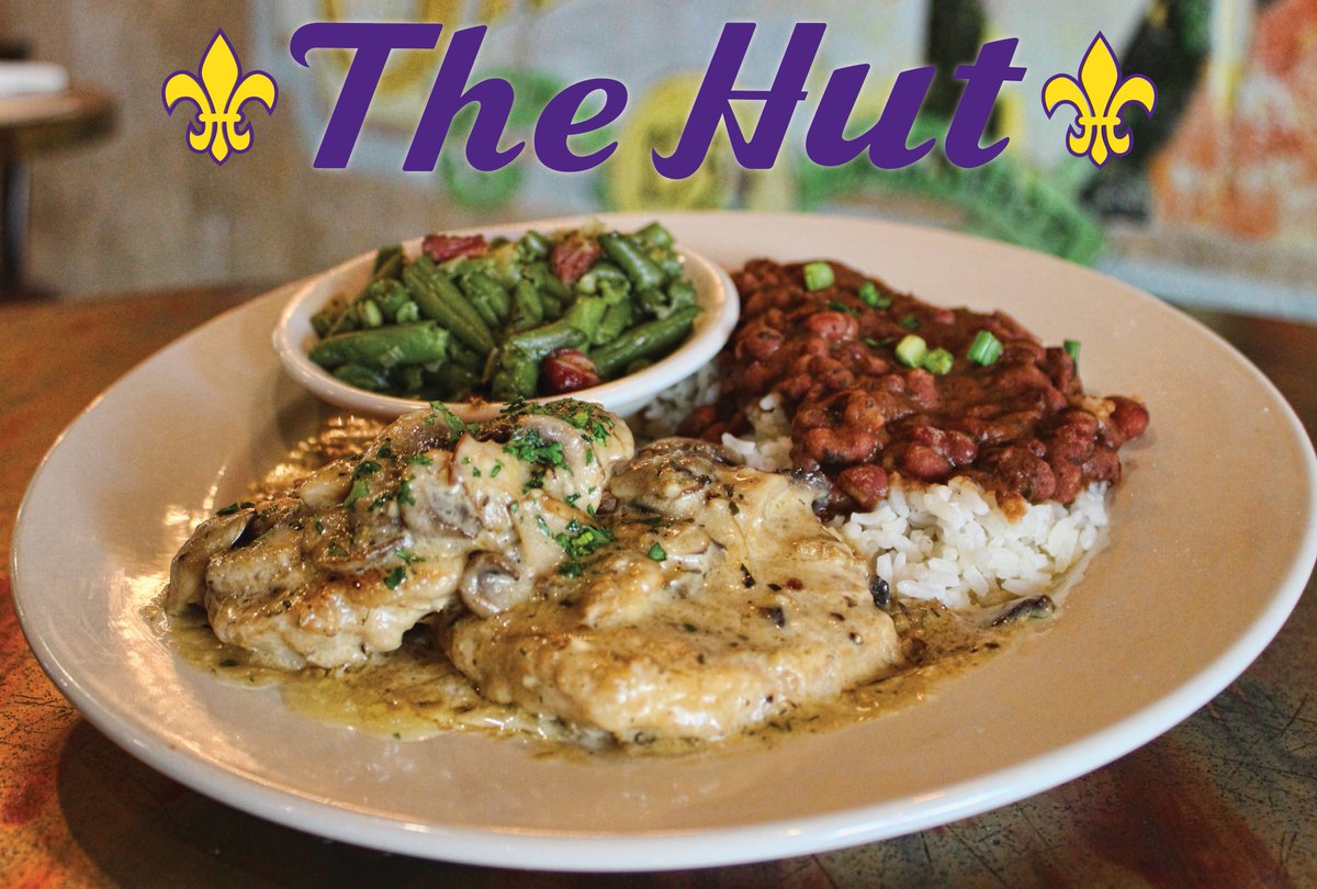 TheHutMHK's tweet photo. All aboard the flavor train, we're taking off for a great weekend of fun and delicious food! #LetsgoCATS #WhodatHut @DowntownMHK https://t.co/gYYjwJkUAr
