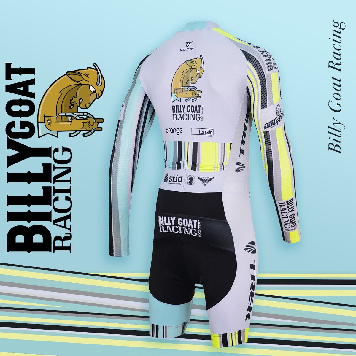 CuoreofSwiss's tweet photo. Wishin you a happy #FreshKitFriday with this Stupendous Striped Suit from @BillyGoatBike1. 🐐 
#cycling #stlouis #missouri #roadbike #bike #bicycle #cyclinglife https://t.co/i5AfzFfgCy
